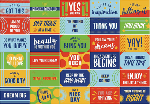 GSM Brands Motivational Cards Set, 60 Inspirational Kindness Cards for Employee Appreciation (2" x 3.5")