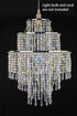 3 12.6 inches, Waneway Large Tiers Beads Pendant Shade, Ceiling Chandelier Lampshade with Acrylic Jewel Droplets