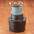 Dust Right 3-Piece Stacking Dust Port Adapter Set for Vacuum Hose & Tools, Glass Reinforced Polypropylene
