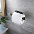 YIGII Adhesive Toilet Paper Holder, Self Adhesive Black Wall Mount Roll Holder for Bathroom & Kitchen