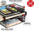 Under Desk Drawer Organizer, Clamp-On Mesh Metal Attachment with 2 Slide Out Drawers for Office Supplies
