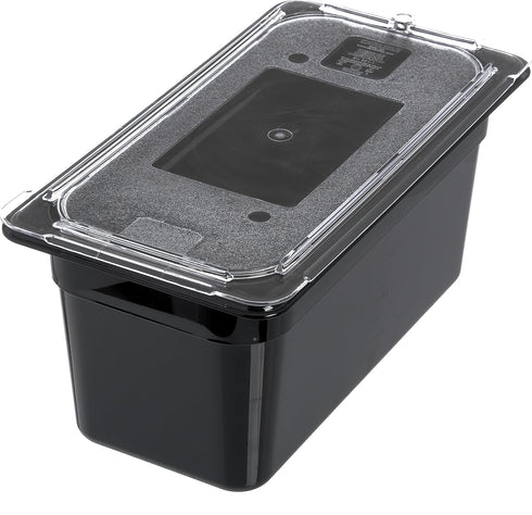 Carlisle FoodService Products Storplus 1/3 Size Universal Lid, Clear, Flat Food Pan Lid for Catering