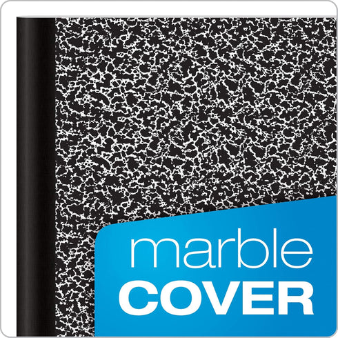 Oxford Composition Notebooks, 6 Pack School Supplies, College Ruled Paper, 100 Sheets, Black, 9-3/4 x 7-1/2 Inches