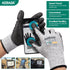 Cut Resistant Gloves, ANSI A2 Cutting Gloves, PU Coated Anti Cut Gloves C2, Touchscreen, Multi-Purpose, 1 Pair, Medium