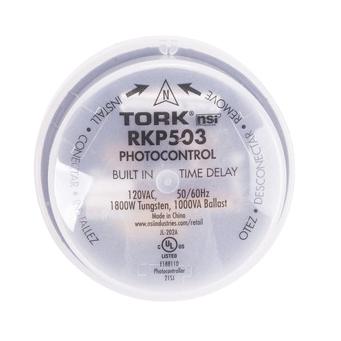RKP503 120-Volt NSi Industries, LLC TORK Outdoor Twist-Lock Photocontrol With Time Delay - Controls Lighting Dusk