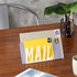 MyGift Modern White Metal Mail Holder Countertop Organizer with Cutout MAIL Lettering Design, Office Desktop Envelope and Document Storage Rack by MyGift