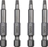 Mayhew Tools 19606-4 Square Recess Power Bit, 4-Pack, NO. 1 x 2"