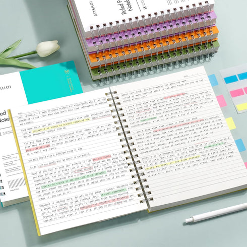 EMSHOI B5 Spiral Notebook, College Ruled, 300 Pages/150 Sheets, Large 7.48"x10.15", Waterproof Hardcover