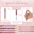 Sherr 7 Pcs Fancy Pens for Women, Cute Sparkly Glitter Pens with 10 Pcs Black Ink Refills, Pretty Gifts for Girls