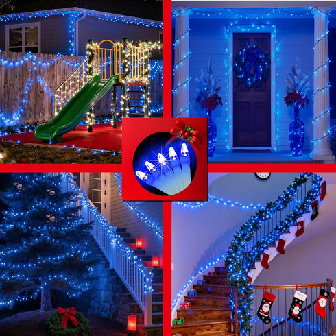 1500LED 470ft 12 Dimmable, Christmas Lights Outdoor Use, Modes Blue LED String Lights with Timer Waterproof Christmas