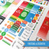 Vladi Creative Cute Colorful Planner Stickers – 1054 pcs / 15 Sheets – Functional & Decorative Icons, Dates, Weather,