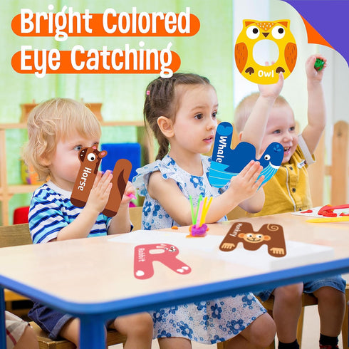 SpriteGru 26 Alphabet Letters Bulletin Board Decor with PET Film for Kindergarten Homeschool Supplies