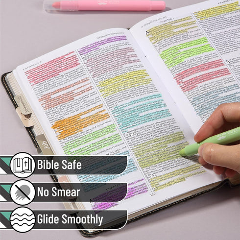 Mr. Pen Gel Highlighter, 16 Pack, Morandi and Vibrant Colors, No Bleed Highlighters for Bibles