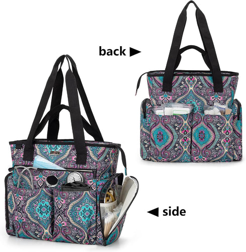 15.6' LoDrid Nurse Bag with Padded Bottom, Medical Work Bag for Nurses & Home Visits, Fits Laptop, Suitable for RN, PA