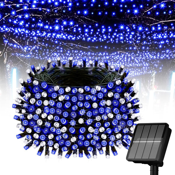 Flechllary Solar String Lights for Outside, 39Ft 100 LED Solar String Lights Outdoor