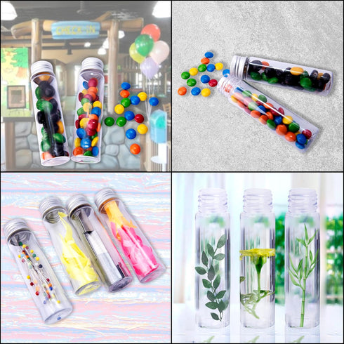 30 PCS Plastic Test Tubes with Caps (50 ml), Clear Storage Containers for Candy, Beads, and Party Decor