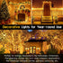 300 108FT 8 Techip LED Christmas Lights Outdoor, Warm White Christmas Tree Lights Outside Waterproof Twinkle Lights