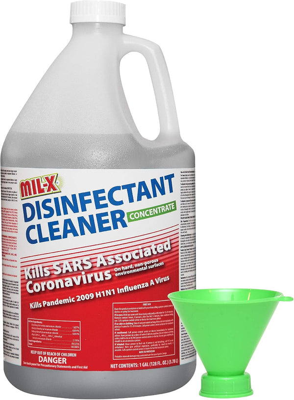 HARRIS Mil-X Disinfectant Super-Concentrate, Makes 64 Gallons of Ready to Use Spray, for