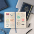 Blue Faux Leather Ruled Notebook/Journal, 144 Pages, Large, Premium Thick Paper, Hard Cover with Pocket