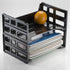 Officemate Recycled High Capacity Letter Tray, Set of 2 (26056), Black