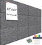 Large Office Cork Board Alternative, 47"x35", 12 Pack Felt Wall Tiles Self-Adhesive Safe Removable No Damage for Wall.