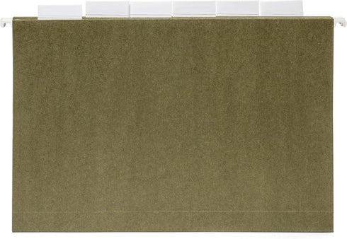 Blue Summit Supplies Legal Size Hanging File Folders, 2" Expansion, 1/3 Cut Tabs, 25 Pack, Standard Green