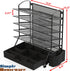Simple Houseware 6 Tier Desk Document File Tray Organizer with Supplies Sliding Drawer, Black