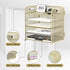 Supeasy 5 Trays Paper Organizer, Mesh Desk File Organizer with Handle for Office, Home, or School (Gold Yellow)