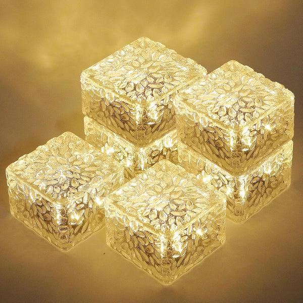 MLKNK Solar Brick Lights-Outdoor Solar Lights for Yard-Solar Brick Landscape Path Light