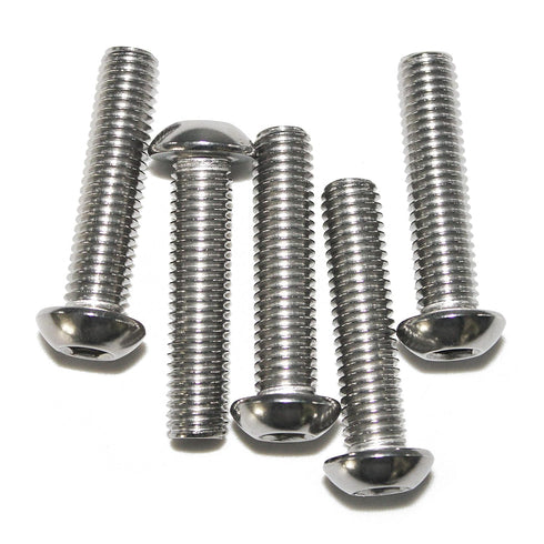 M5-0.8 x 30 mm Button Head Socket Cap Screws, Quantity 25 by Fullerkreg, Plastic Case