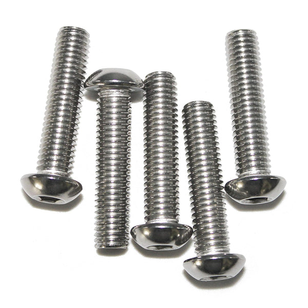M5-0.8 x 30 mm Button Head Socket Cap Screws, Quantity 25 by Fullerkreg, Plastic Case
