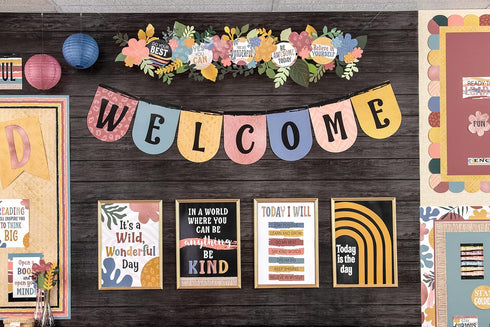 Teacher Created Resources Wonderfully Wild Welcome Bunting Bulletin Board (TCR6677) by Teacher Created Resources