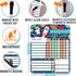 Magnetic Chore Chart for Kids - Good Behavior Chart at Home, Dry Erase Daily, Weekly Responsibility List, Space Chore