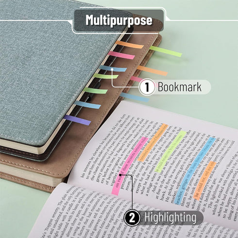 Mr. Pen Transparent Highlighter Tape and Sticky Note Set, 331 Pcs, Sticky Index Tabs, Highlight Strips for Books