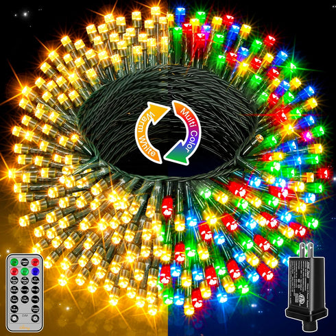 Ollny Christmas Lights, 131FT 400 LED Color Changing Christmas Tree Lights with