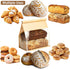 GOULIKFUL 50 Pack 12.2x10.6x6.1 Inches Packaging Extra Large Paper Bread Bags for Homemade Bread Sourdough Bags