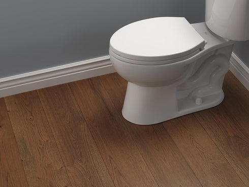 811903-WH Delta Faucet Morgan Elongated Slow-Close White Toilet Seat with Non-Slip Seat Bumpers, White