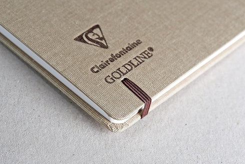 Clairefontaine Goldline Landscape Travel Album, Pack of 32 Pages, A6 Size, 180gsm Paper, Elastic Strap