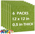 Felt Cork Board Tiles - 6 Packs 12" x 12" Self Adhesive Cork Bulletin Board with 60 Pushpins