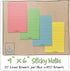 Better Office Products Lined Sticky Notes, 4 x 6, 6 Pack, 300 Sheets (50/Pad), Assorted Pastel Colors