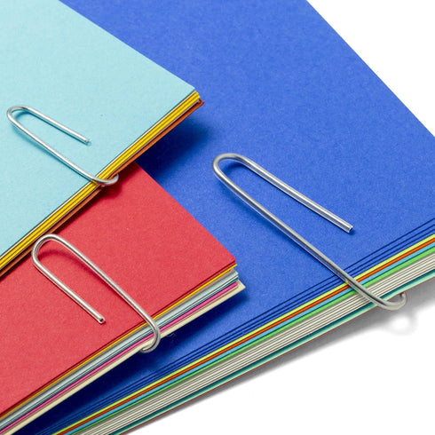 Officemate 750 Paper Clips, Vinyl Coated, Assorted Sizes, Reusable Storage Tub for Office, School and Home Use, Silver