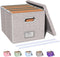 Oterri File Organizer Box, Filing Box with Lid, Portable Hanging File Box for Letter/Legal Storage, Gray