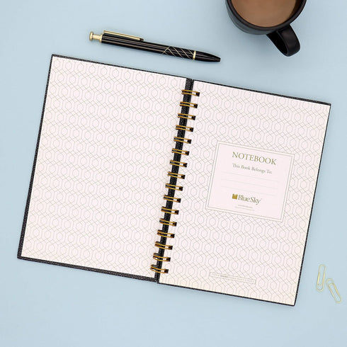 Blue Sky Professional Hardcover Executive Notebook, 160 Ruled Pages, Twin-Wire Binding, Hardcover, 5.75” x 8.5", Gray