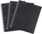Mintra Office Durable Spiral Notebooks, 1 Subject, 100 Sheets, Black, College Ruled, 3 Pack, Moisture Resistant Cover