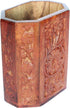 Desk Supplies Organizer Mesh Pen Cups/Pencil Holder Wood Unique Design for Kids, Desk, Office, and Home Decor Gifts (Floral) by Indian Glance