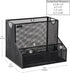 Mind Reader Vertical File Storage Organizer, Letter Size, Metal Mesh, Black, 12.15" L x 9.5" W x 9.5" H, Office