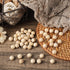 Wooden Push Pins Thumb Tacks for Cork Board, Round Head Map Pins with Steel Needle Point (White, 80 Pieces)