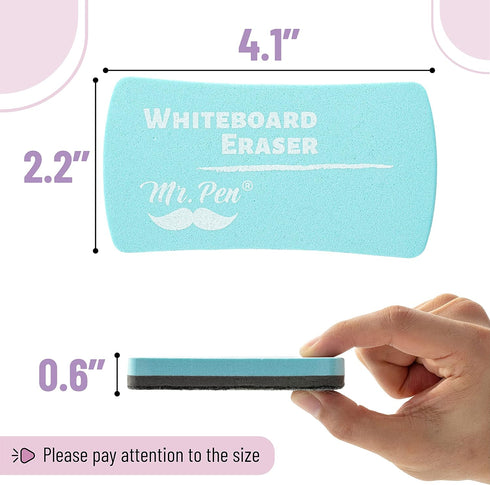 Mr. Pen Magnetic Dry Erase Erasers, 8 Pack, Pastel Colors, Whiteboard Eraser, Magnetic Dry Eraser for Whiteboard