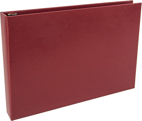 Better Office Products 7 Ring Executive Check Binder with Zipper Pouch, Burgundy Textured Cover, for 9 x 13" 3 Per Page