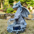 RCTTICUU Solar Dragon Garden Statues Outdoor Decor, Resin Dragon Figurine with Solar Crackle Globe LED Lights Lawn